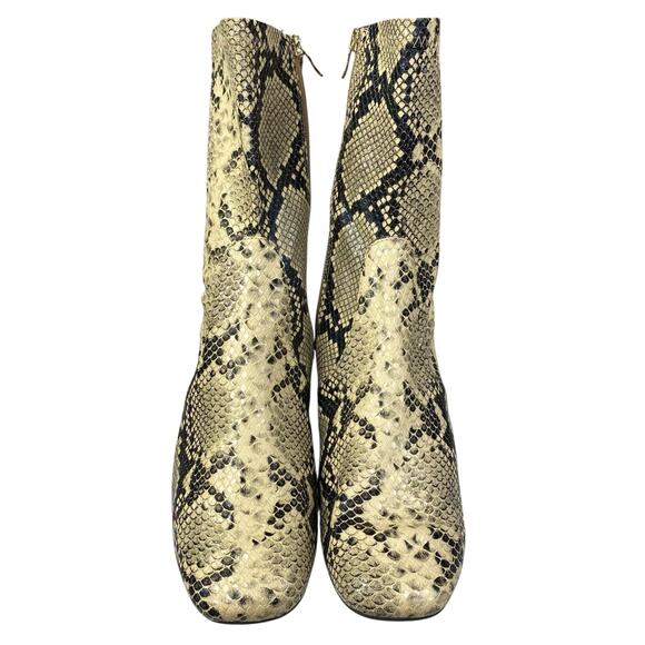 NWOT Anthropologie X Silent D Faux Snakeskin Zip Ankle Boots Size 40 US 9 - Picture 7 of 12